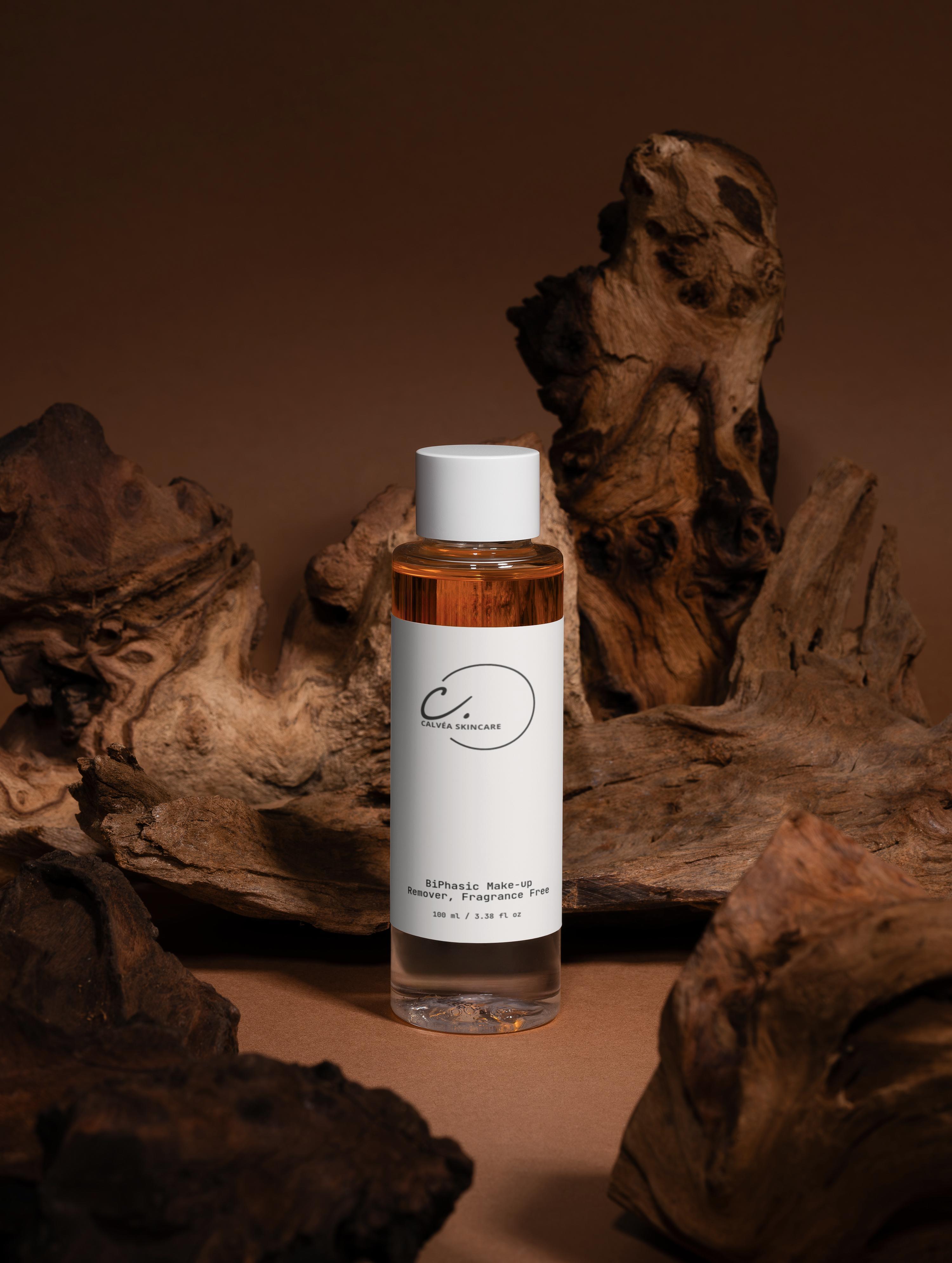 CALVEA BiPhasic Fragrance-Free Makeup Remover for Gentle Cleansing